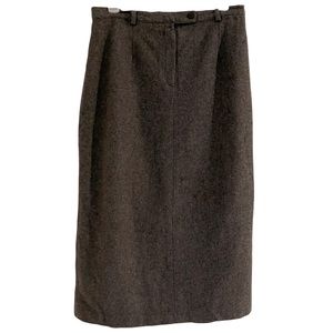 Sag Harbor Vintage Wool Midi Pencil Skirt